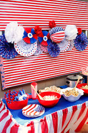 In the dark blue living area of this manhattan apartment, schumacher fabrics cover the. Red White And Blue 4th Of July Party