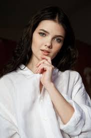 Chanel Fenn Posing in a White Shirt