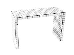 Grids Are The New Stripes Console Table White Square Tiles Patterned Furniture