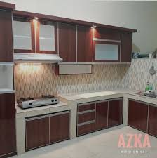 Namun sebagai saran untuk memilih kitchen set dapur minimalis anda, pilih yang tidak semuanya tertutup. Lemari Dapur Azka Kitchen Set