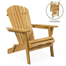 Best Choice Products Folding Wood Adirondack Chair Accent Furniture For Yard Patio Garden W Natural Finish Brown Walmart Com Wood Adirondack Chairs Wooden Lawn Chairs Lawn Chairs