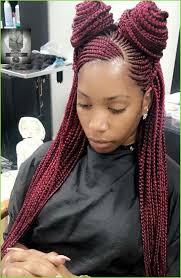 Hair chalk or colored extensions make the style easily achievable. 25 Braid Hair Extensions Styles Hair Styles African Braids Hairstyles Braided Hairstyles