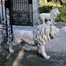 Regal Lion Sentinels Of Grisham Manor Statue Outdoor Statues Garden Statues Statue