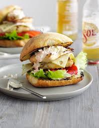 Spicy Fish Burger With Chilli Mayo Recipe Chicken Burgers Fish Burger Spiced Turkey Burgers