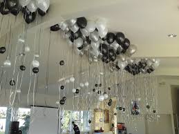 Black And Silver Party Decorations Ideas Funky Black And White And Silver Balloons With The Addition Of Small 5 To Create A Bubbly Effect Silver Party Decorations Black Balloons Party Silver Balloon
