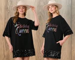 Birthday Queen Shirt Dress