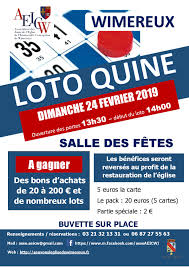 Tirage loto du samedi 16 fevrier 2019. Loto Quine Pour La Restauration De L Eglise Association Des Amis De L Eglise De L Immaculee Conception De Wimereux