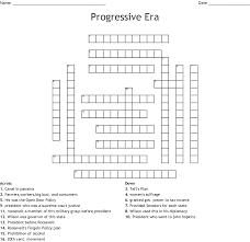 Progressive Era Crossword Wordmint