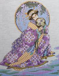 Another recently finished cross stitch. Joan Elliott Geisha Oriental Lady Beauty Asian Counted Cross Stitch Pattern Chart Fab Cross Stitch Beautiful Cross Stitch Pattern Cross Stitch Patterns