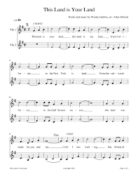 Peter, paul and mary perform this land is our land live at their 25th anniversary concert in 1986. This Land Is Your Land Sheet Music For Violin String Duet Musescore Com