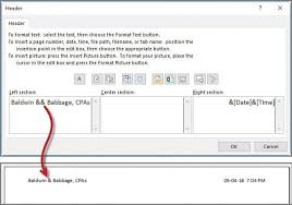 Excel Including An In Headers And Footers In Excel S Custom Headers And Footers Box The Ampersand Is Used To Mark Special Formatting Read On For A Si