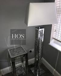 Image Of Diamond Crush 3 Dimensional Floor Lamp Mirrored Furniture Sparkle Diamond House Of Sparkles Mirrored Furniture Luxury Decor Lamp