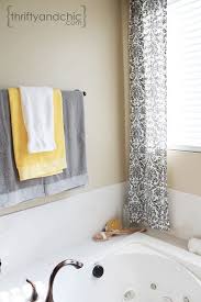 Easy No Sew Curtains Gray Shower Curtains Bathroom Color Schemes Bathroom Towels Colors