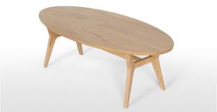Made Light Wood Coffee Table In 2020 Oval Coffee Tables Solid Oak Table
