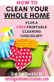 Print This Easy To Follow Ceiling To Floor Whole House Cleaning Checklist House Cleaning Checklist Cleaning Checklist House Cleaning List