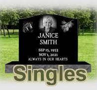 Single Upright Headstones