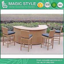 Choose an outdoor bar cart set to provide a space for all of your bar essentials. Rattan Bar Set Wicker Bar Stool Outdoor Bar Table Patio Bar Chair Magic Style China Outdoor Furniture Wicker Furniture Made In China Com
