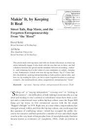 This won't work for the remaining plants. Pdf Makin It By Keeping It Real Street Talk Rap Music And The Forgotten Entrepreneurship From The Hood