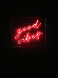 Good Vibes Neon Sign 18 In X 15 In Custom Handmade Neon Signs Red Aesthetic Grunge Red Aesthetic