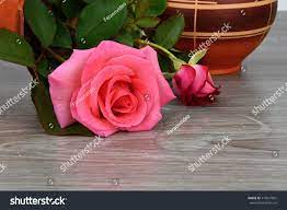 Capsize Flower Vase Roses Water Leaked Stock Photo Edit Now 479847001