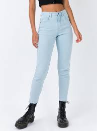Afends Blondies Sunbleached Blue High Jeans Denim Shop High Waist Jeans