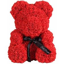 Valentine's plush animals,teddy bears, plush arrows and plush conversation hearts. Timeless Rose Bear Teddy Bear Rose Flower Artificial Gifts For Women Stunningcloth