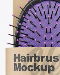 Download Hairbrush With Label Mockup In Packaging Mockups On Yellow Images Object Mockups