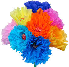If you require all the flowers to be a certain color, let us know in the. Mexican Tissue Paper Flowers Handmade In Mexico Set Of 12