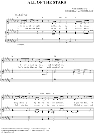 All Of The Stars Sheet Music Violin Music Piano Music