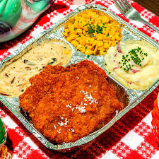 Brunch is a combination of breakfast and lunch, and regularly has some form of alcoholic drink (most usually champagne or a cocktail) served with it.it is usually served between 11 o'clock in the morning and 2 o'clock pm. Chefs Are Turning Takeout Meals Into Delightfully Old School Tv Dinners Eater