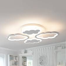 Six led lights (8 on the large led cloud) are mounted on the canopy. Metal Cloud Ceiling Lamp 4 Heads Simple Style Led Semi Flush Mount Light In Warm White For Nursing Room Beautifulhalo Com