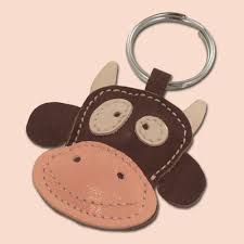 Un Joli Petit Vache Brune Cuir Animal Porte Cle Cuir Fait A La Main Sacs En Cuir Fait Main Et Porte Cle Cuir