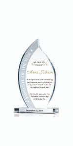 Employee of the month, quarter, year award and plaque ideas and wording. Amazon Com Custom Engraved Crystal Employee Of The Year Award Plaque Unique Personalized Crystal Star Employee Recognition Award Trophy L 11 Everything Else