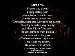 Team Thrive Bek Dream Writing Romance Dream Poems