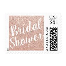 Rose Gold Pink Glitter Bridal Shower Stamp Glitter Glamour Brilliance Sparkle Design Idea Diy Elegant Glitter Bridal Shower Bridal Gifts Gold Wedding Gift