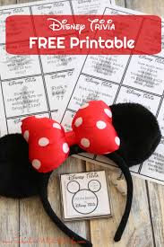 Want them to guess the picture? Disney Trivia Free Printable Suburban Wife City Life