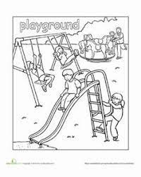 Playground coloring page from amusements parks category. Pin On Socioafectiva