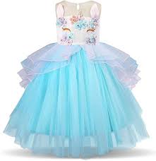 amazon com ttyaovo kids unicorn costume dress girl princess flower pageant party tutu dress baby girl princess dresses summer flower dress girls fancy dresses