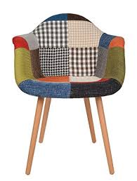 With a distinct retro feel with a modern edge the mixed patterns of this delightful patchwork armchair inject instant character into a room. Ts Ideen Design Chair Armchair 50s Retro Patchwork Style In Beechwood And 100 Linen