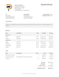 Free Painting Estimate Template
