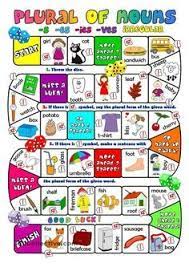 Learn English Printable Board Games Plurals Plural Nouns
