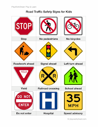 road traffic safety signs for kids free printable worksheets for kids