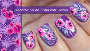 Uñas con flores 2020 / 2021. Disenos De Unas Decoradas Con Flores Nails Art Decoracion Con Flores