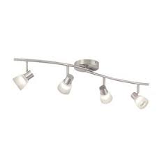 4 light brushed nickel fixed track