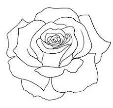 Gallery For Simple Tattoo Flash Outlines Rose Outline Tattoo Flower Outline Tattoo Rose Outline Drawing