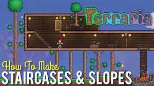 How To Make Staircases And Slopes In Terraria Youtube