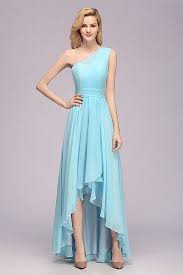 Blue Hi Lo One Shoulder Ruffles Bridesmaid Dresses Bmbridal Affordable Bridesmaid Dresses High Low Bridesmaid Dresses Ruffles Bridesmaid Dresses