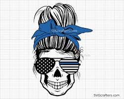 Download Bundle Messy Bun Army Navy Air Force Marines And Coast Guard Svg