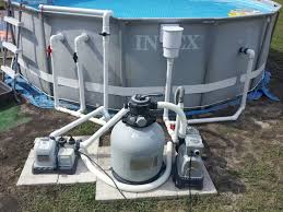 This article outlines our pool heat pump installation tips for the best practice way to install your swimming pool heat pump. Upgraded Intex 14x42 With Pics Pool Plumbing Diy Swimming Pool Pool Decor