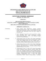 Contoh sk lpm surat keputusan kepala desa anggaloosi nomor : Sk Lpm 2013